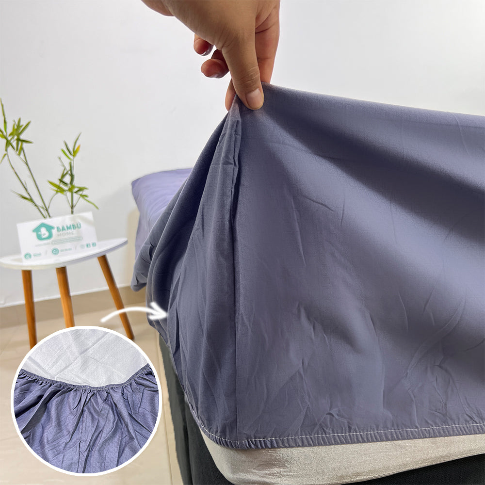 Juego de Cama Bambú Verano con Cubrecama en Alto Relive Luna