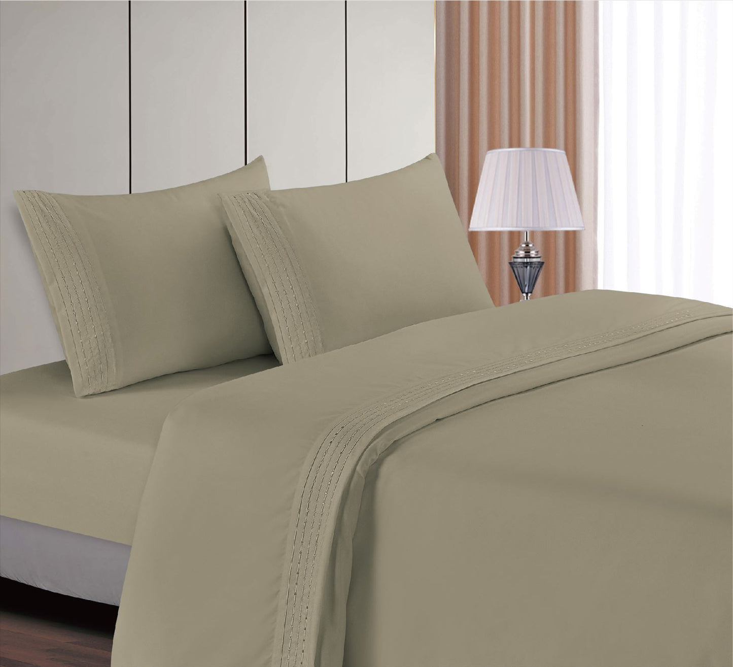 Juego de Sábanas Bambú Bordadas Termorregulables