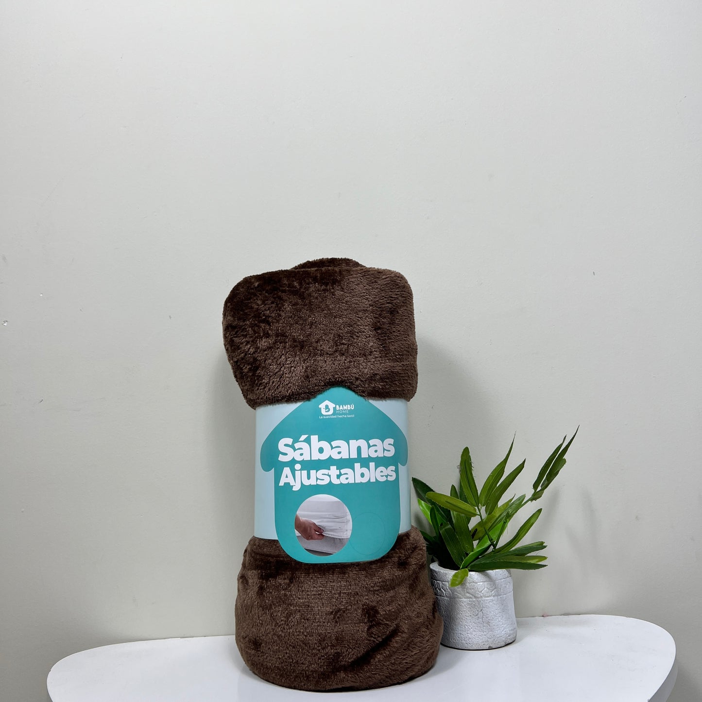 Sábanas Ajustables Coral Marrón