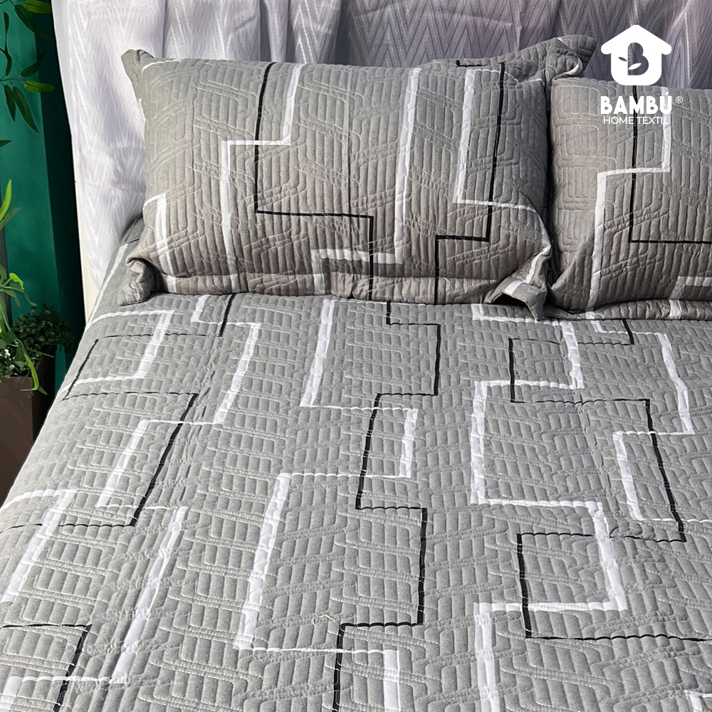 Juego de Cama Bambú Verano con Cubrecama en Alto Relive Okona