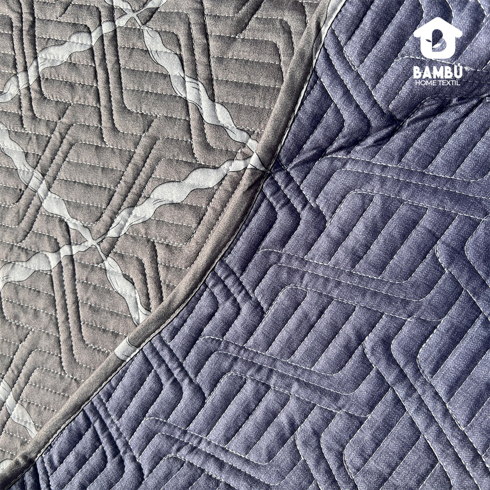 Juego de Cama Bambú Verano con Cubrecama en Alto Relive Luna
