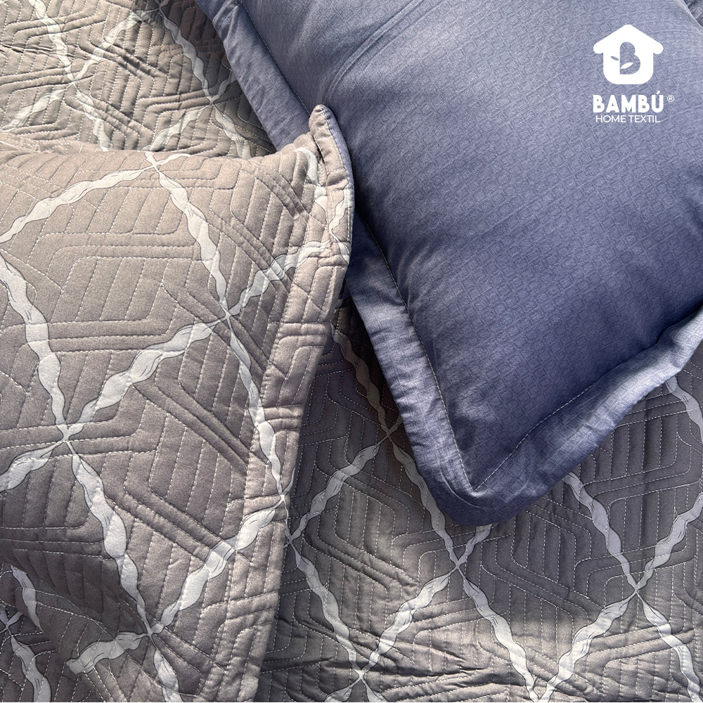 Juego de Cama Bambú Verano con Cubrecama en Alto Relive Luna