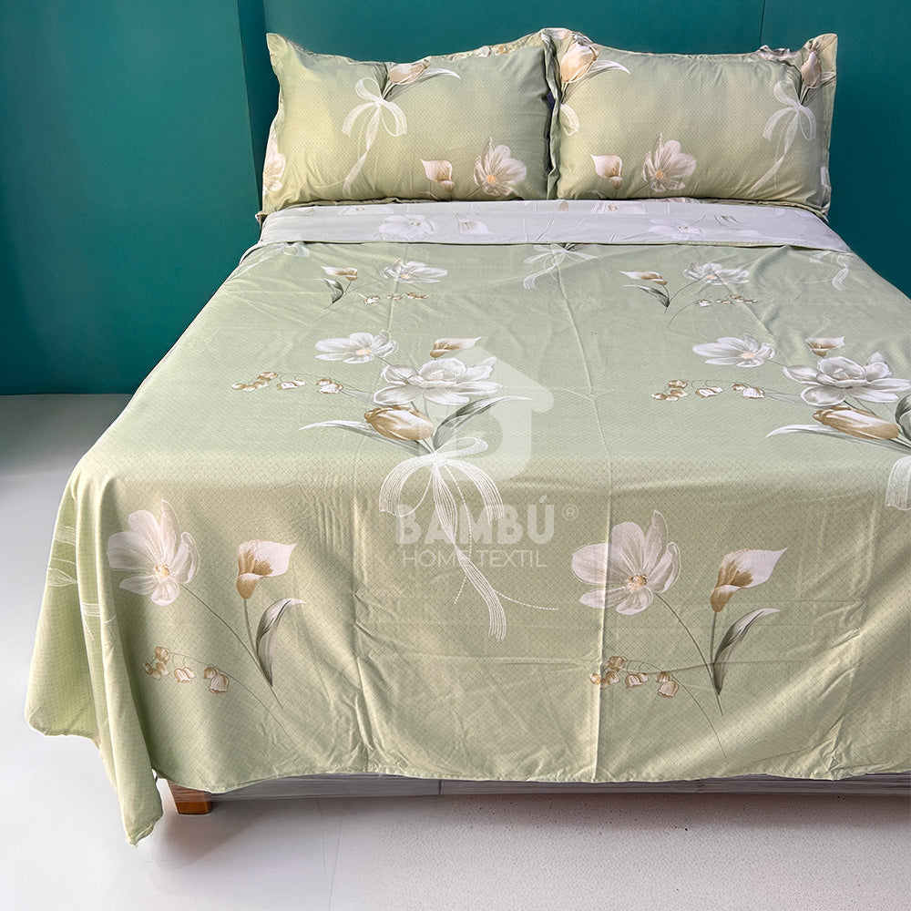 Juego de Sábana Estampada Ramo Green