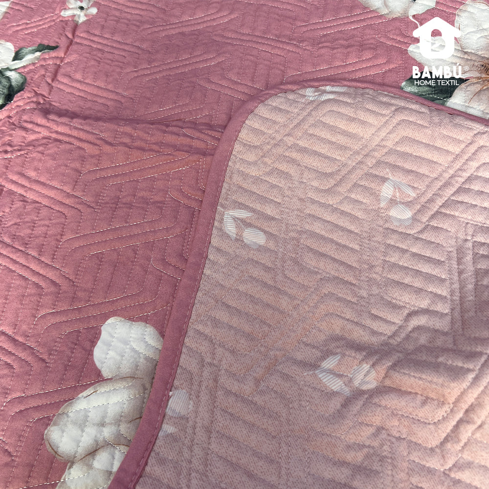 Juego de Cama Bambú Verano con Cubrecama Estampado