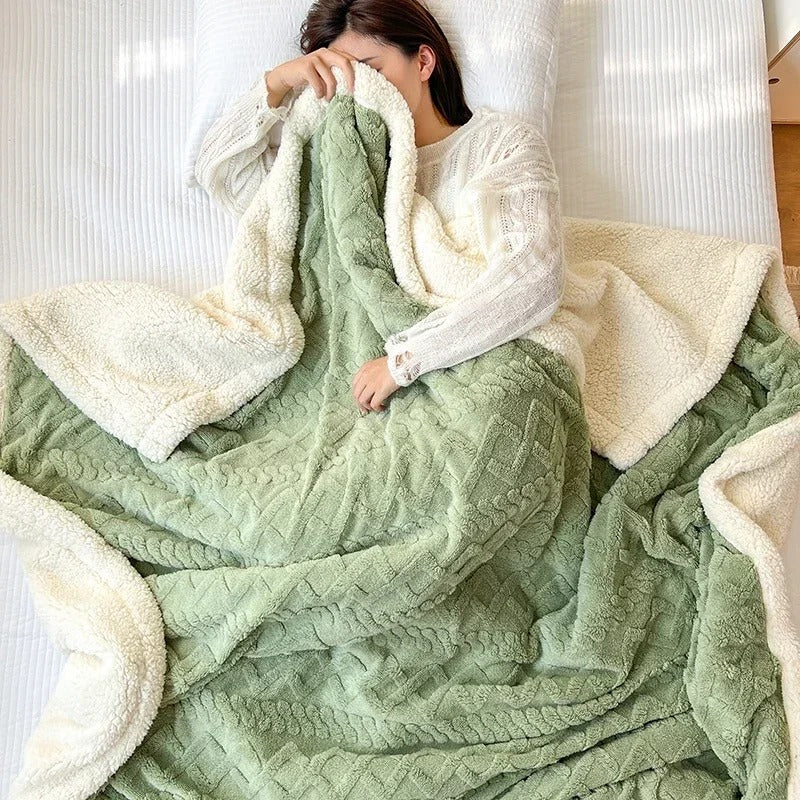 Frazada Sherpa Jacquard