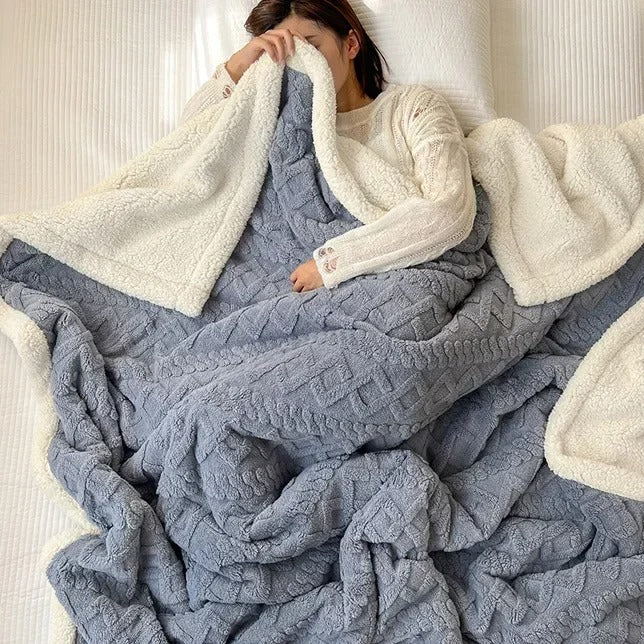 Frazada Sherpa Jacquard