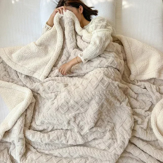Frazada Sherpa Jacquard