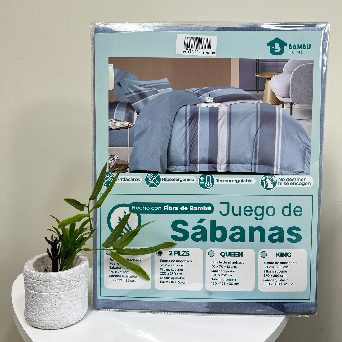 Juego de Sábana Estampada Blue