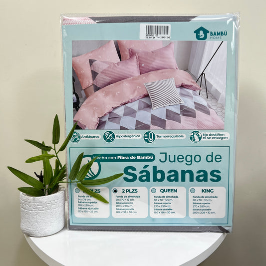 Juego de Sábana Estampada Heliconia