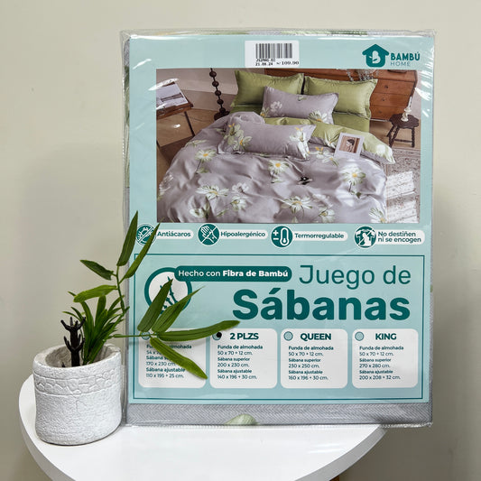 Juego de Sábana Estampada Magnolia