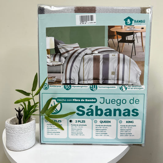 Juego de Sábana Estampada Rey