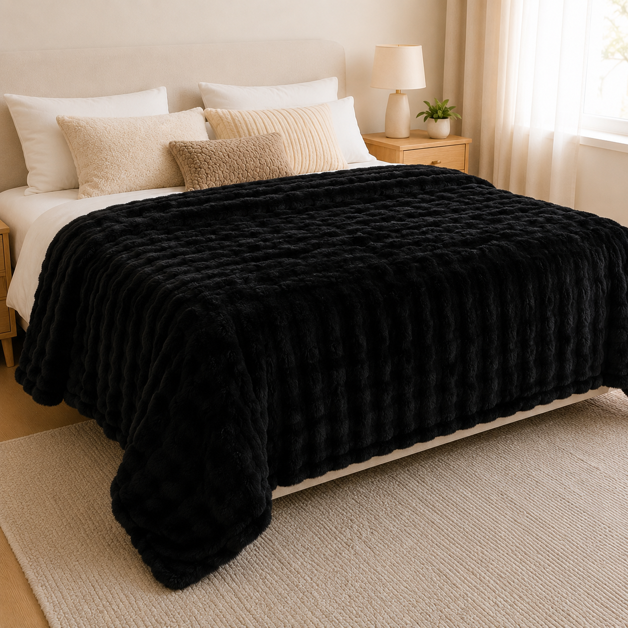 Manta Bubble Soft - 200x220 cm. - Extra Suave y Abrigadora