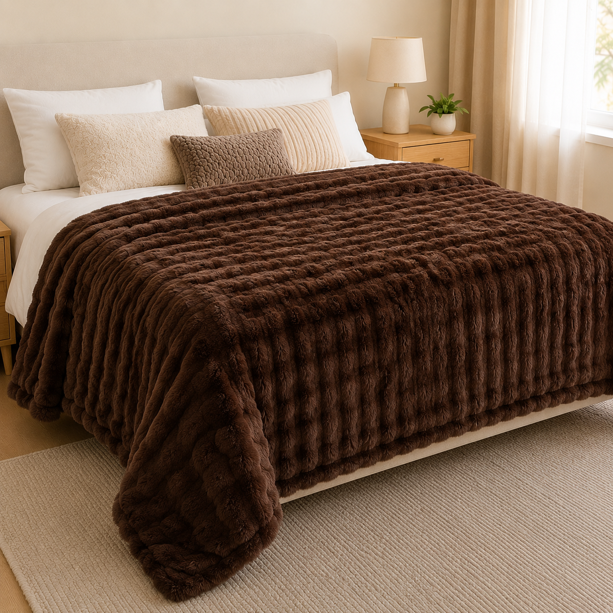 Manta Bubble Soft - 200x220 cm. - Extra Suave y Abrigadora