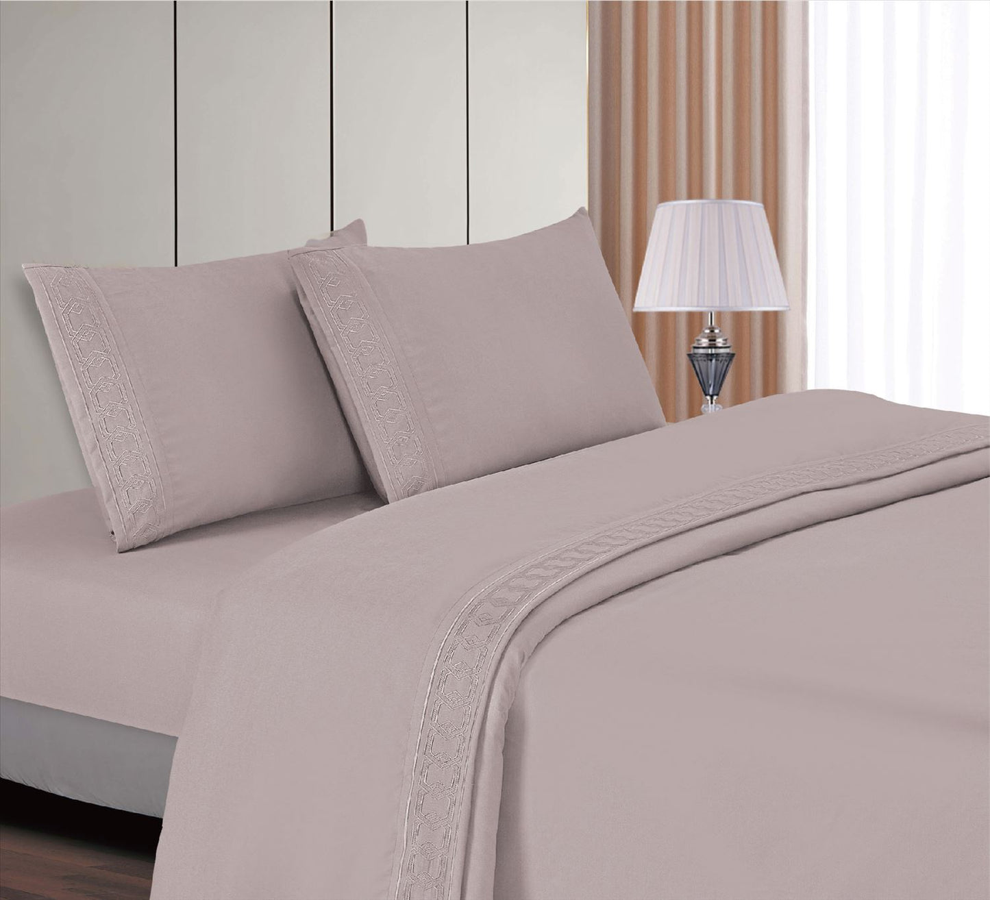 Juego de Sábanas Bambú Bordadas Termorregulables