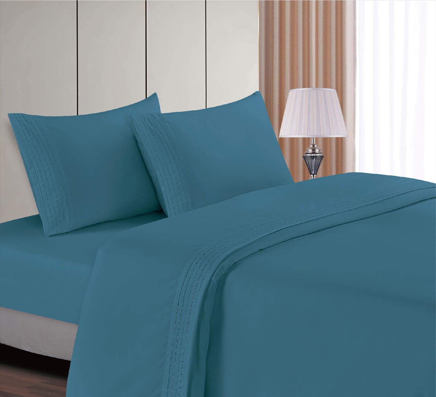 Juego de Sábanas Bambú Bordadas Termorregulables