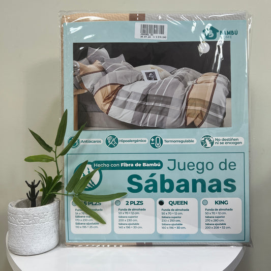 Juego de Sábana Estampada Cristel