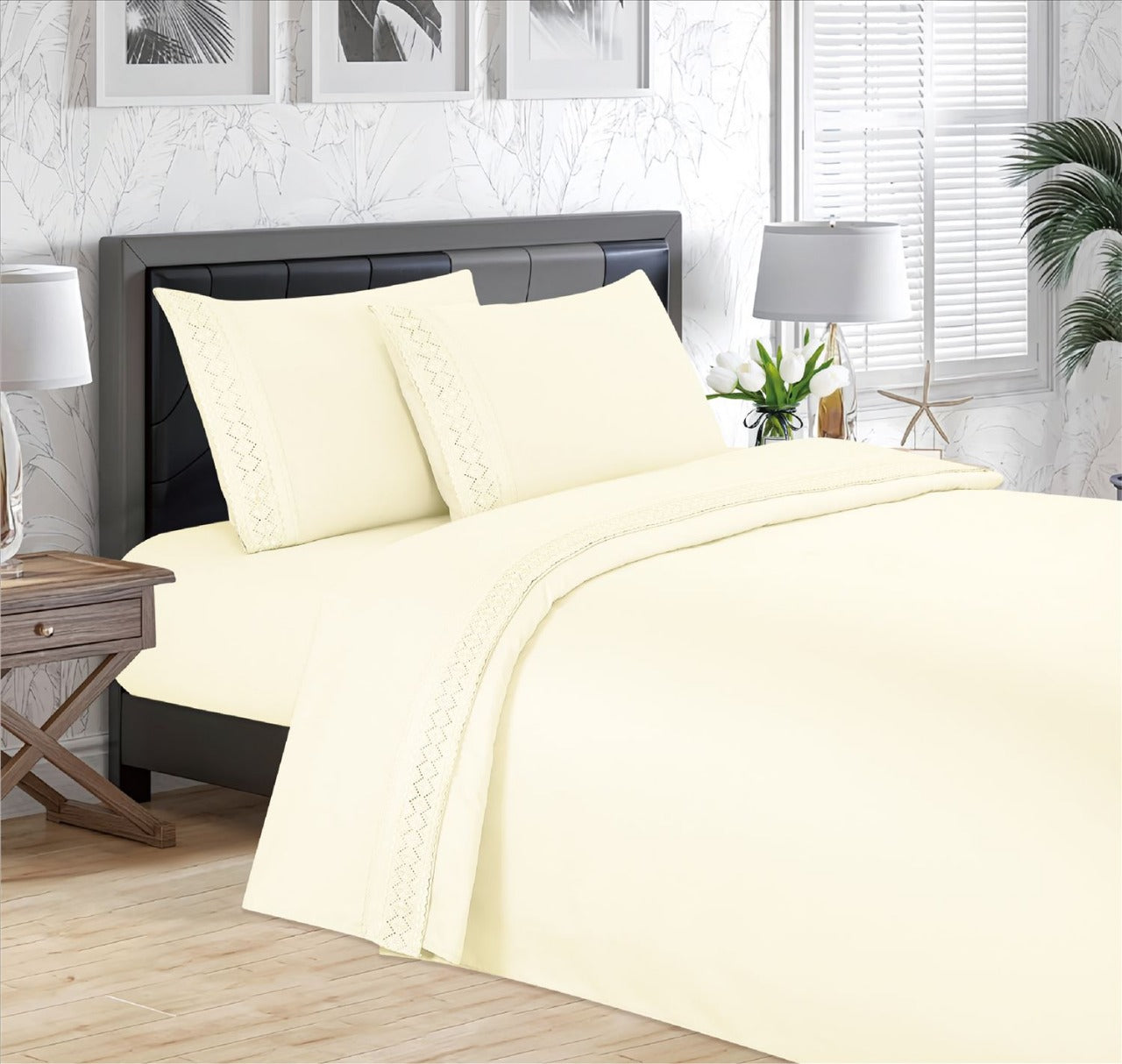 Juego de Sábanas Bambú Bordadas Termorregulables