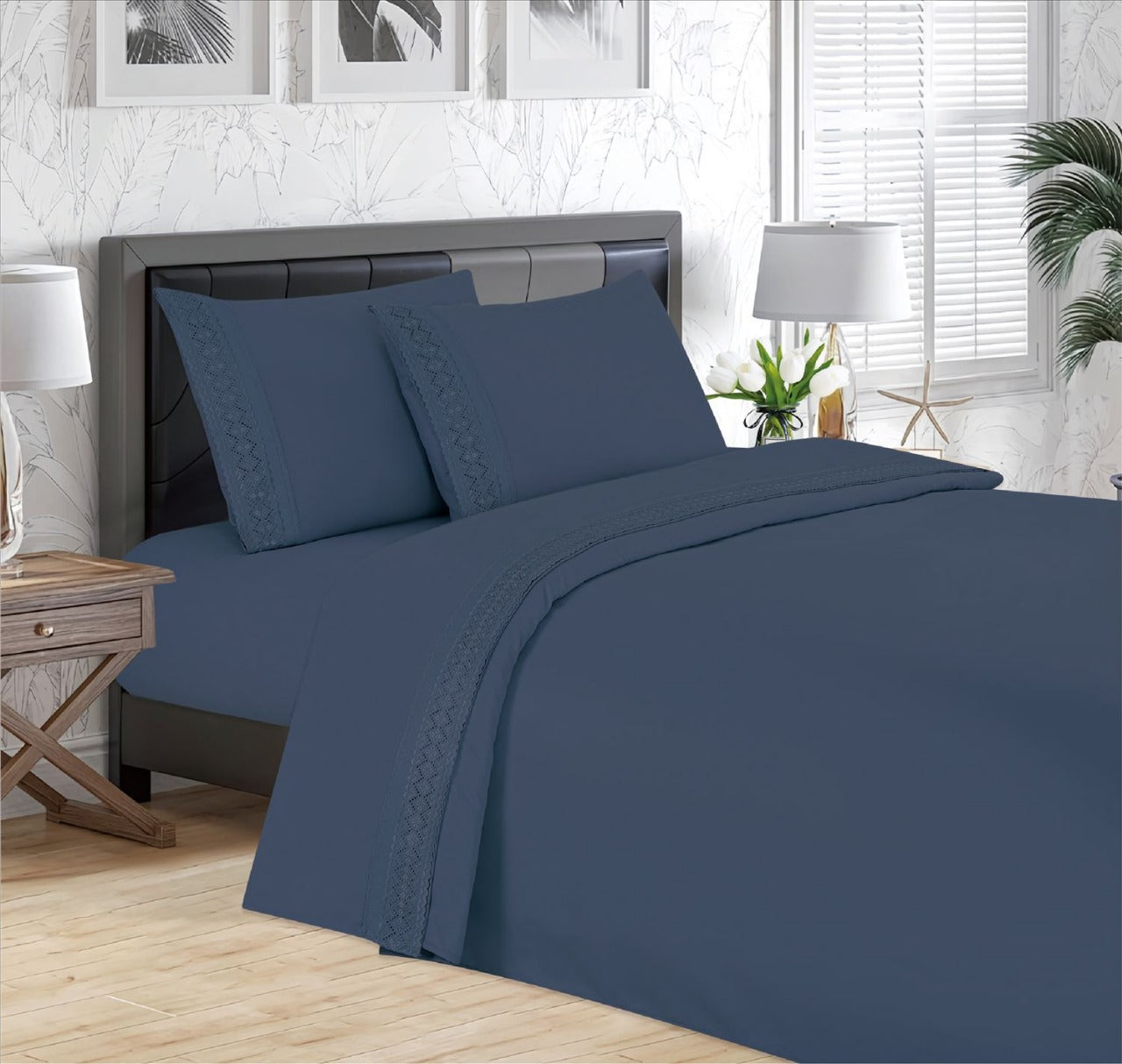 Juego de Sábanas Bambú Bordadas Termorregulables