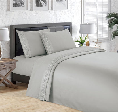 Juego de Sábanas Bambú Bordadas Termorregulables