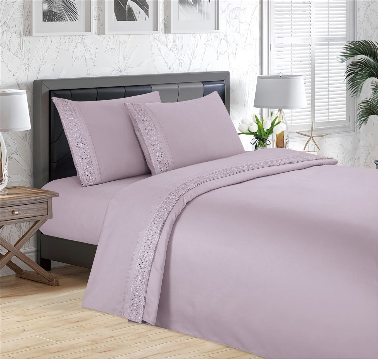 Juego de Sábanas Bambú Bordadas Termorregulables