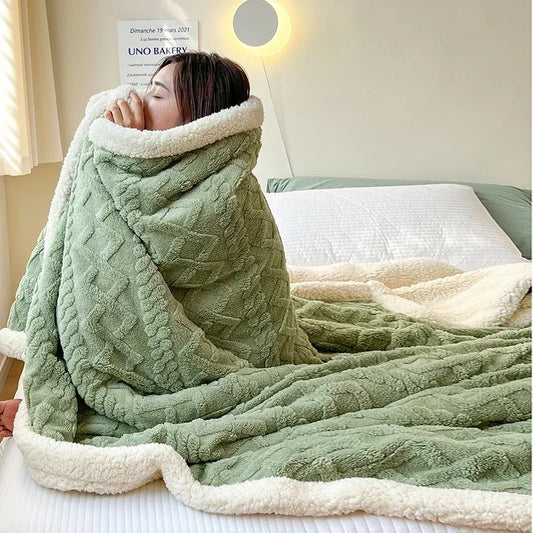 Frazada Sherpa Jacquard